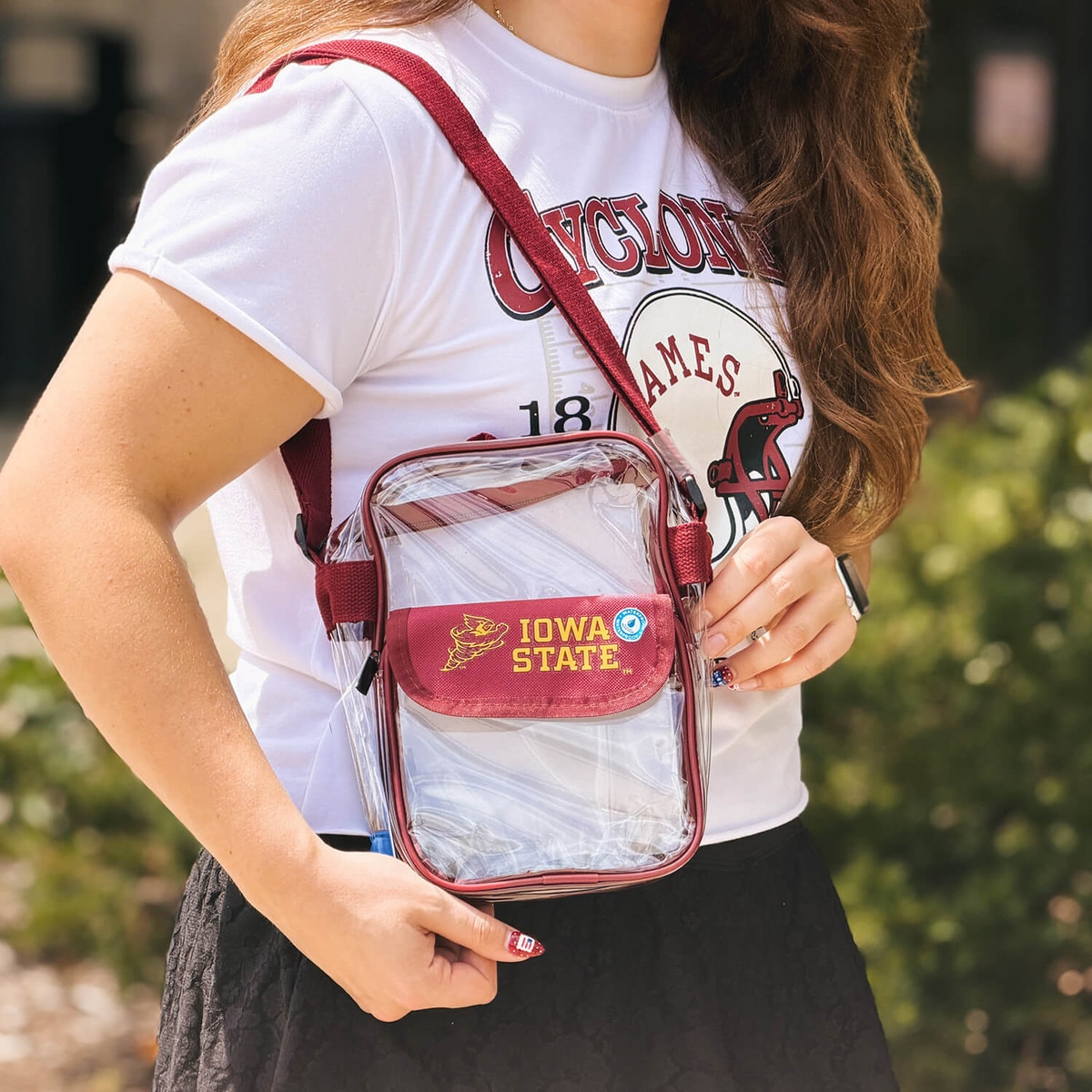 Iowa State Cyclones Cardinal Clear View Waterproof Cross Body Stadium Bag 9-inch x 6-inch x 3-inch_01.jpg